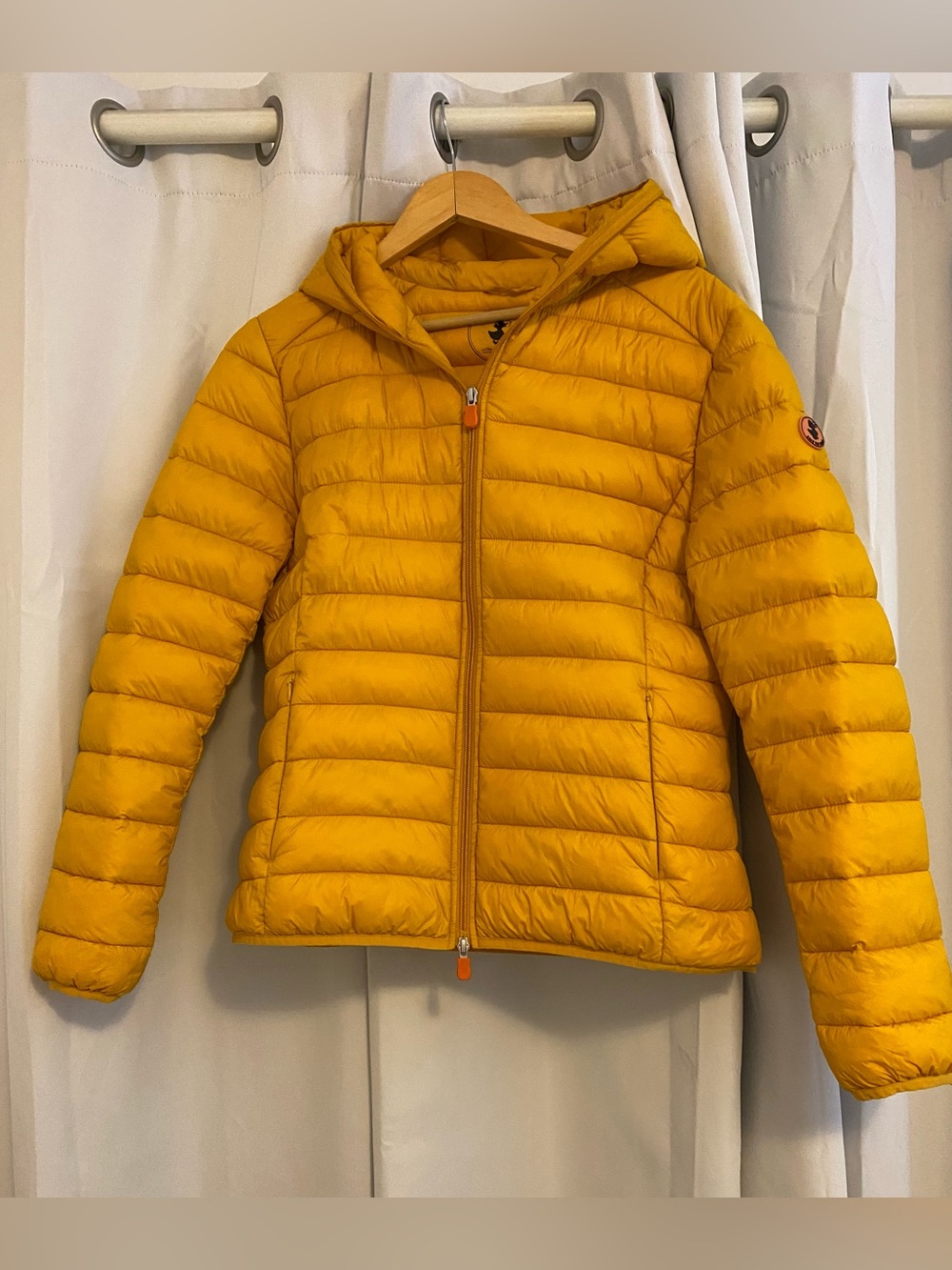 Save the duck Hooded Puffer Jacket - Yellow XL size XL